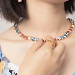 2023 New 8MM Crystal Bracelets Necklace Earrings Sets For Women Claw Seting Bracelets Choker for Party