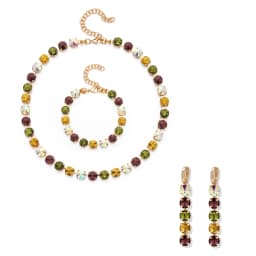2023 New 8MM Crystal Bracelets Necklace Earrings Sets For Women Claw Seting Bracelets Choker for Party