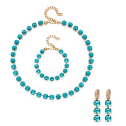 2023 New 8MM Crystal Bracelets Necklace Earrings Sets For Women Claw Seting Bracelets Choker for Party
