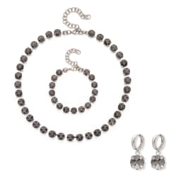 2023 New 8MM Crystal Bracelets Necklace Earrings Sets For Women Claw Seting Bracelets Choker for Party