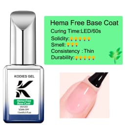KODIES GEL Shimmer Diamond Top Coat Gel Nail Polish 15ML Semi Permanent UV Enhancer Glitter Sparkle Tempered Topcoat No Wipe Gel