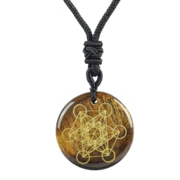 Natural Crystal Stone Metatron's Cube Multidimensional Pendants Mythology Angel Mysterious Divine Symbols Reiki Energy Necklaces
