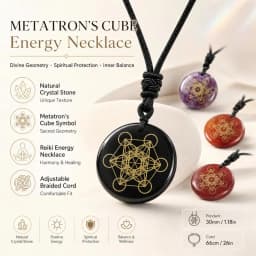 Natural Crystal Stone Metatron's Cube Multidimensional Pendants Mythology Angel Mysterious Divine Symbols Reiki Energy Necklaces