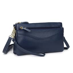 Genuine Leather Women Crossbody Bag Small Shoulder Handbag Casual Wristlet Clutch Purse Large Capacity Messenger Bags for Women