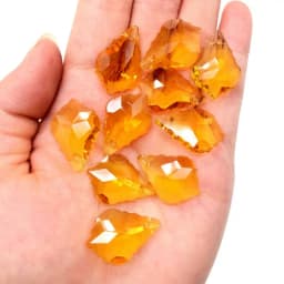 Wholesale 10PCS Multi Color Double Sided Crystal Glass Maple Leaf Loose Spacer Beads DIY Earrings Necklace Pendant Jewelry Gifts