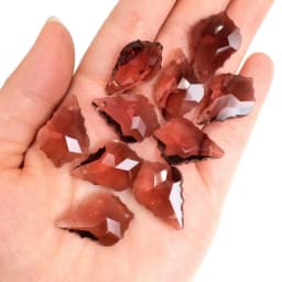 Wholesale 10PCS Multi Color Double Sided Crystal Glass Maple Leaf Loose Spacer Beads DIY Earrings Necklace Pendant Jewelry Gifts