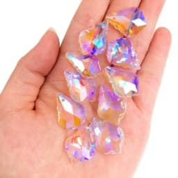 Wholesale 10PCS Multi Color Double Sided Crystal Glass Maple Leaf Loose Spacer Beads DIY Earrings Necklace Pendant Jewelry Gifts