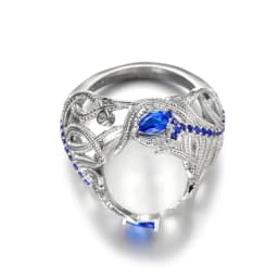 Unique Design 925 Sterling Silver Ring Opal Ring, Woman Charm Jewelry Gift