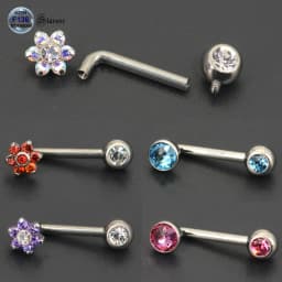 Starose Implant Grade ASTM F136 Titanium Dermal Piercing Female VCH Piercing Ornament Vertical Clitoral Hood Belly Eyebrow Ring