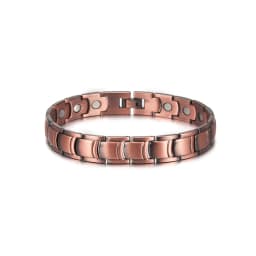 Vinterly Magnetic Pure Copper Bracelet Men 12mm Wide Wristband Metal Magnet Therapy Hand Chain Link Health Energy Male Jewelry