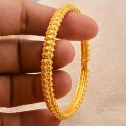 Round Flower Shape Gold Color Bangles for Women Men Algerian Wedding Bracelets 2.36 Long Chain French Jewelry