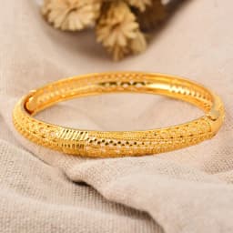 Round Flower Shape Gold Color Bangles for Women Men Algerian Wedding Bracelets 2.36 Long Chain French Jewelry