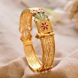 Round Flower Shape Gold Color Bangles for Women Men Algerian Wedding Bracelets 2.36 Long Chain French Jewelry