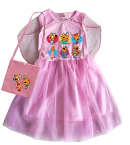 Russian Cartoon Happy Cats TpnkoTa Costume Kids Anime Three Little Kittens Clothes Kid-e-cats Dress Girls Summer Casual Dresses