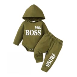 3-24 Months Newborn Baby Boy Clothing Suit Long Sleeve Hooded Romper+Pants Spring&Autumn Sports Style Toddler boy 2PCS Clothes