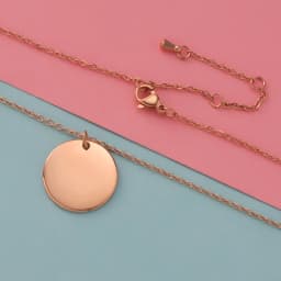 Fnixtar 10pcs Stainless Steel Necklace Round Disc Circle Pendant 6-30mm For Women Adjustable Clavicle Necklace Wedding Jewelry