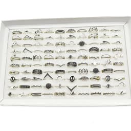 50000 Style Different Finger Rings Wholesale In Stock 100pc/Lot Hot Vintage Silver Gold Color New Alloy Joint Ring Party Women