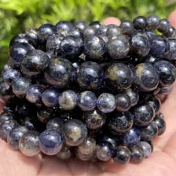 Natural Cordierite Iolite Stone Beads Round Loose Spacer Beads For Jewelry Making 6/8/10 mm DIY Bracelet Handmade