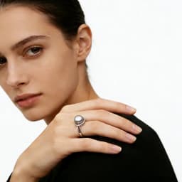 Real Freshwater Natural Black Pearl Earring For Women,Wedding 925 Sterling Silver Rings Fine Jewelry Girl Birthday Gift