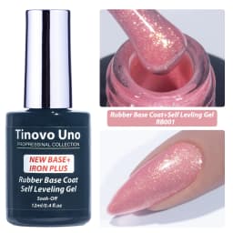 Tinovo Uno NEW Rubber Base Gel Polish Self Leveling Base Coat Gellak In A Bottle 12ML Semi Permanent UV/LED Maicure Nails Art