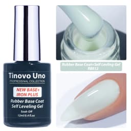 Tinovo Uno NEW Rubber Base Gel Polish Self Leveling Base Coat Gellak In A Bottle 12ML Semi Permanent UV/LED Maicure Nails Art