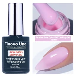 Tinovo Uno NEW Rubber Base Gel Polish Self Leveling Base Coat Gellak In A Bottle 12ML Semi Permanent UV/LED Maicure Nails Art