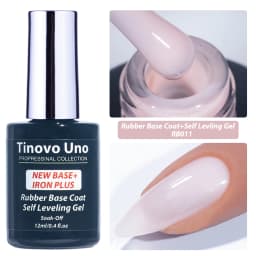 Tinovo Uno NEW Rubber Base Gel Polish Self Leveling Base Coat Gellak In A Bottle 12ML Semi Permanent UV/LED Maicure Nails Art
