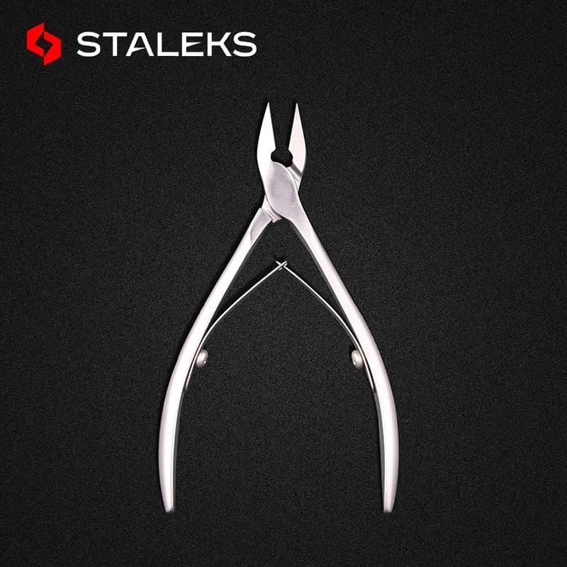 STALEKS 14mm Stainless Steel Toenail Cuticle Nipper Dead Skin Scissor Nail Cuticle Scissor Plier Manicure Tool NS-71-14