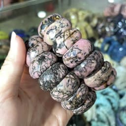 Wholesale 12X24mm Cut Natural Stone Agate Crystal Energy Stone Bracelet Single Layer Hand Sign Men's and Women's Fashion Jewelry