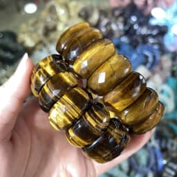 Wholesale 12X24mm Cut Natural Stone Agate Crystal Energy Stone Bracelet Single Layer Hand Sign Men's and Women's Fashion Jewelry
