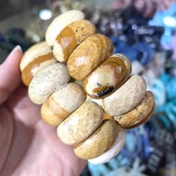 Wholesale 12X24mm Cut Natural Stone Agate Crystal Energy Stone Bracelet Single Layer Hand Sign Men's and Women's Fashion Jewelry
