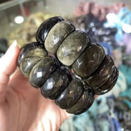 Wholesale 12X24mm Cut Natural Stone Agate Crystal Energy Stone Bracelet Single Layer Hand Sign Men's and Women's Fashion Jewelry