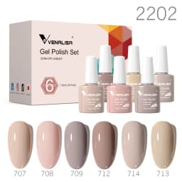 Venalisa Gel Nail Polish 6pcs/lot x7.5ml Soak Off UV LED Nails Varnish Set Semi Permanent Nail Art Gels Lacquer Gift Box Kit