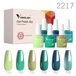 Venalisa Gel Nail Polish 6pcs/lot x7.5ml Soak Off UV LED Nails Varnish Set Semi Permanent Nail Art Gels Lacquer Gift Box Kit