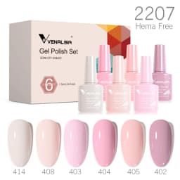 Venalisa Gel Nail Polish 6pcs/lot x7.5ml Soak Off UV LED Nails Varnish Set Semi Permanent Nail Art Gels Lacquer Gift Box Kit