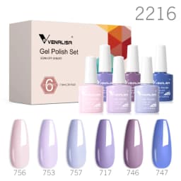 Venalisa Gel Nail Polish 6pcs/lot x7.5ml Soak Off UV LED Nails Varnish Set Semi Permanent Nail Art Gels Lacquer Gift Box Kit