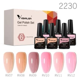 Venalisa Gel Nail Polish 6pcs/lot x7.5ml Soak Off UV LED Nails Varnish Set Semi Permanent Nail Art Gels Lacquer Gift Box Kit