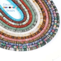 6x2mm 160Pcs Natural Stone Beads Howlite Amazonite Tiger Eye Flat Round Rondelle Beads For Jewelry Making DIY Necklace Bracelet