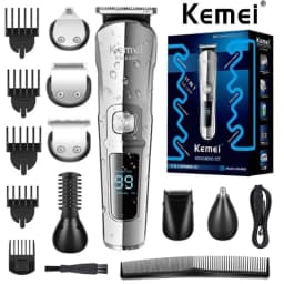 Kemei Professional Multifunction Beard Hair Trimmer Waterproof 6 In 1 Hair Clipper Electric Razor For Men Grooming Kit KM-8508