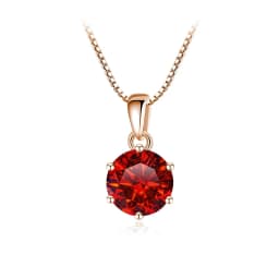 Butterflykiss 6.5mm 1.0 Carat D Moissanite Necklaces Rose Gold Plated Pendant Original Real S925 Silver Chain Jewelry For Women