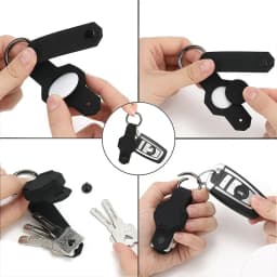 For Apple Airtag Motorcycle Car Keychain Silicone Case Waterproof Multitool Men's Diy Accessories Key Tags Organizer Anti-lost