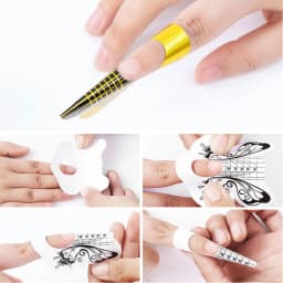 500Pcs Nail Paper Extension Stencil Forms Stickers Holder for Gel Acrylic Tips Builder French Nail Form Tip False Nails Art Tool