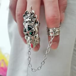 Fashion Japan Anime Hitman Reborn Joint Ring Gemstone Revolving Rings Cosplay Props Figure Toys Punk Gothic Fans Party Gifts