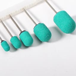 50PCS Green Nail Sanding Caps Bands With Rubber Drill Polishing Nail Art Rotating Remove Burrs Manicure Pedicure Accessory Tool
