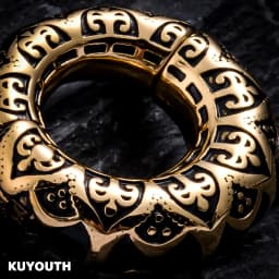 KUYOUTH Vintage Stainless Steel Pattern Magnet Ear Weight Earring Stretchers Body Jewelry Piercing Expanders 2PCS