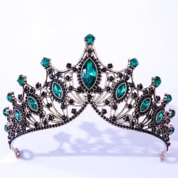 DIEZI Baroque Black Tiara Crown For Wedding Birthday Party Hair Jewelry Queen Bridal Bride Purple Crystal Crown Hair Accessories