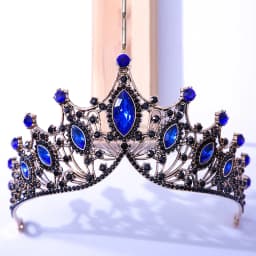 DIEZI Baroque Black Tiara Crown For Wedding Birthday Party Hair Jewelry Queen Bridal Bride Purple Crystal Crown Hair Accessories