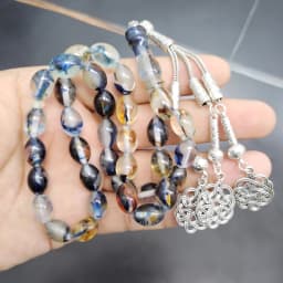 Luminous Tasbih bracelet Blue resin Muslim misbaha Eid Gift islamic accessories masbaha turkish jewelry 33 prayer beads bracelet