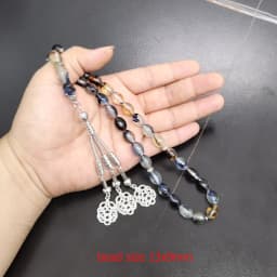Luminous Tasbih bracelet Blue resin Muslim misbaha Eid Gift islamic accessories masbaha turkish jewelry 33 prayer beads bracelet