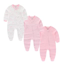 Kiddiezoom 3 Pcs/Lot Autumn Winter Unisex Cartoon Long Sleeve Baby Boy Girl Romper 100%Cotton Soft Newborn Jumpsuits Clothing